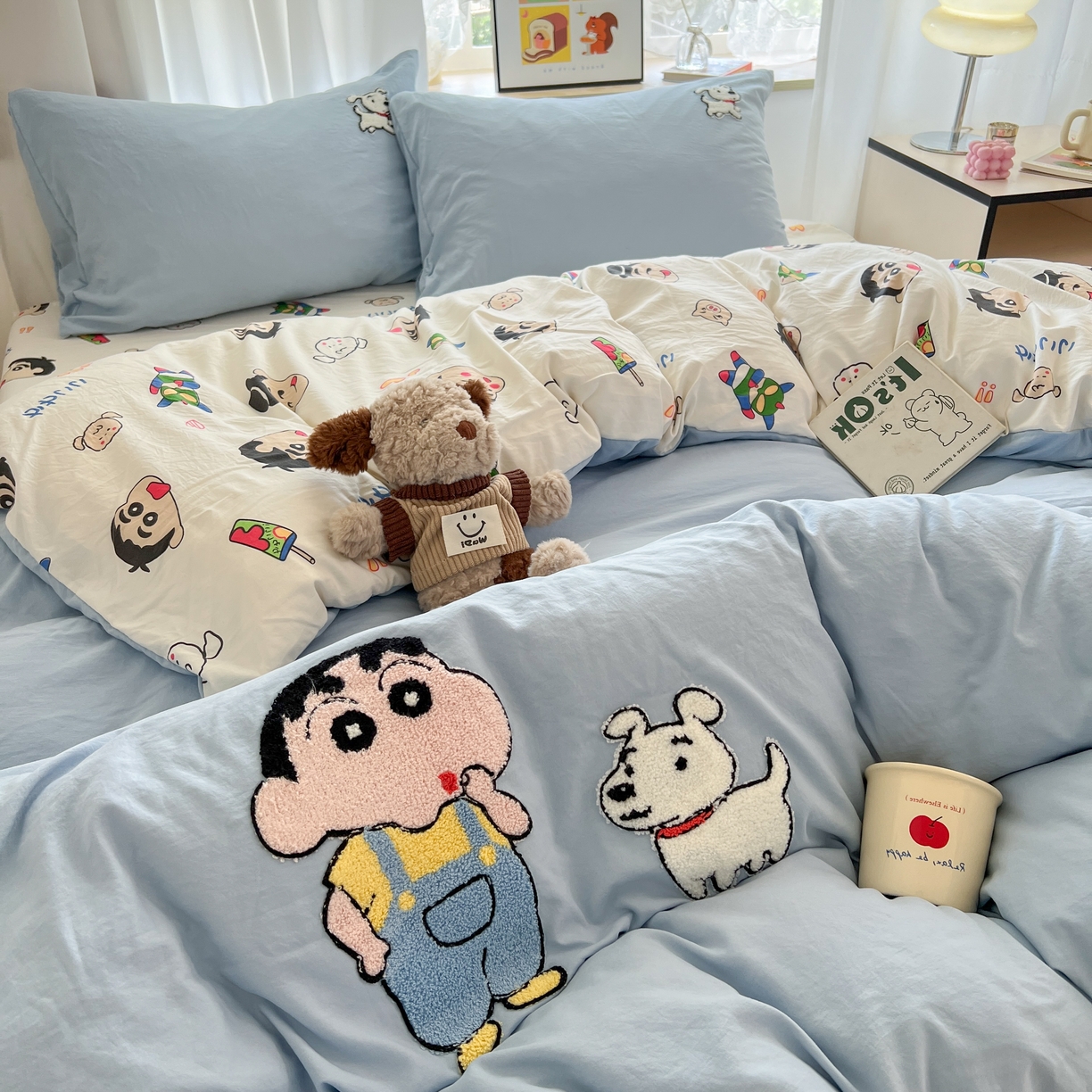 91家纺网 家纺一手货源 找家纺 云木里 2025新款亲肤舒适高克重四件套-况味 呆萌新新