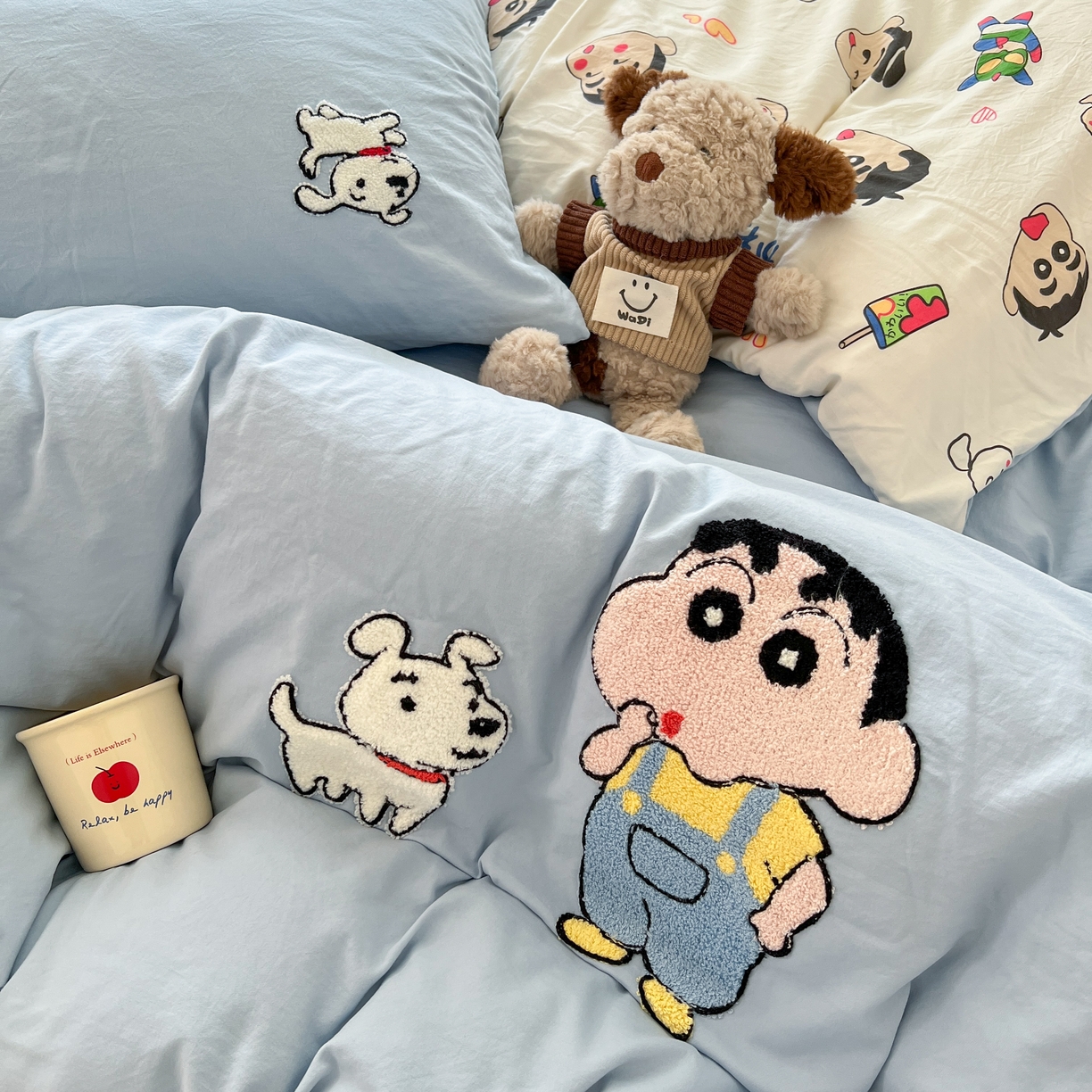 91家纺网 家纺一手货源 找家纺 云木里 2025新款亲肤舒适高克重四件套-况味 呆萌新新