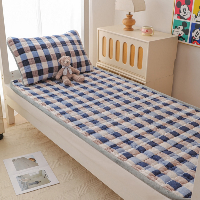 91家纺网 家纺一手货源 找家纺 宅部落 2025新款学生宿舍牛奶绒床垫保暖床褥子夹棉加厚印花床护垫 魔法格