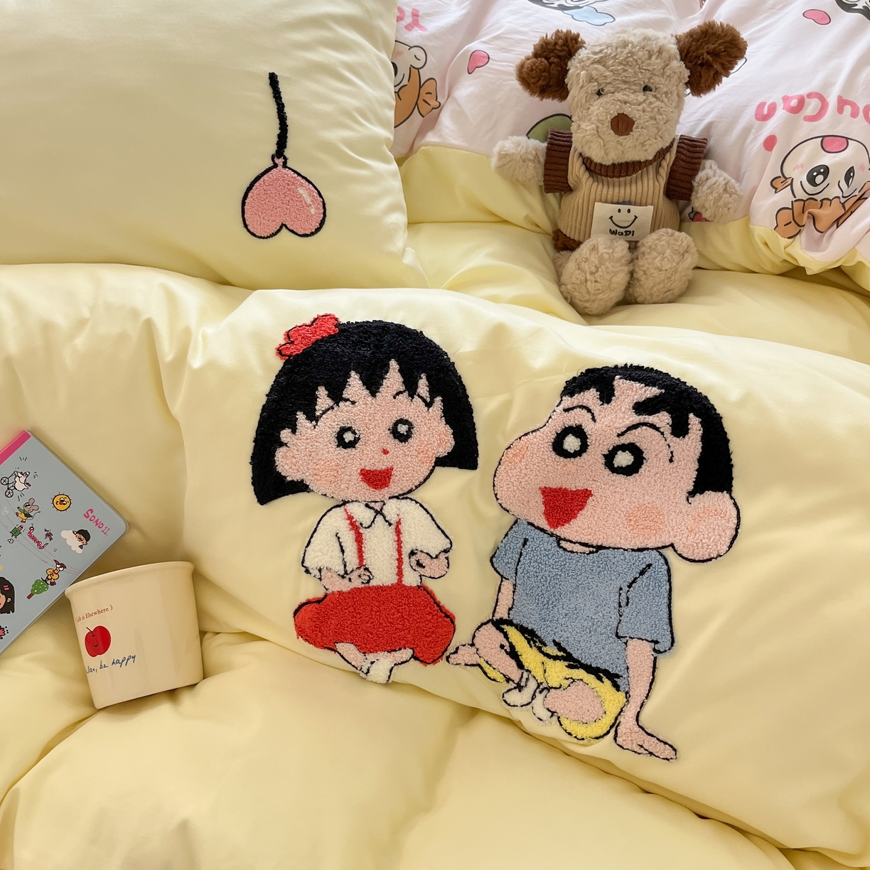 91家纺网 家纺一手货源 找家纺 云木里 2025新款亲肤舒适高克重四件套-况味 新新小丸子