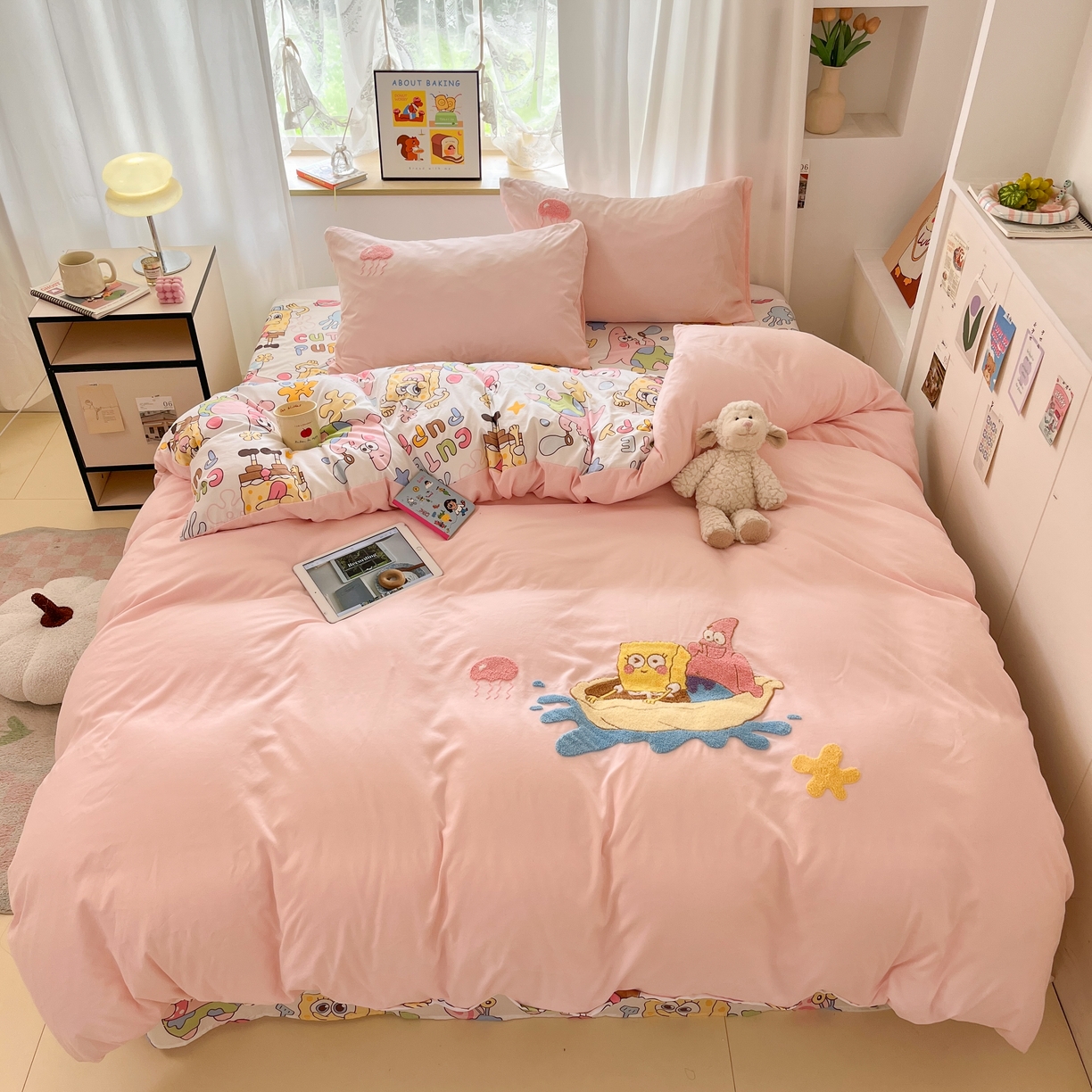 91家纺网 家纺一手货源 找家纺 云木里 2025新款亲肤舒适高克重四件套-况味 星星历险记