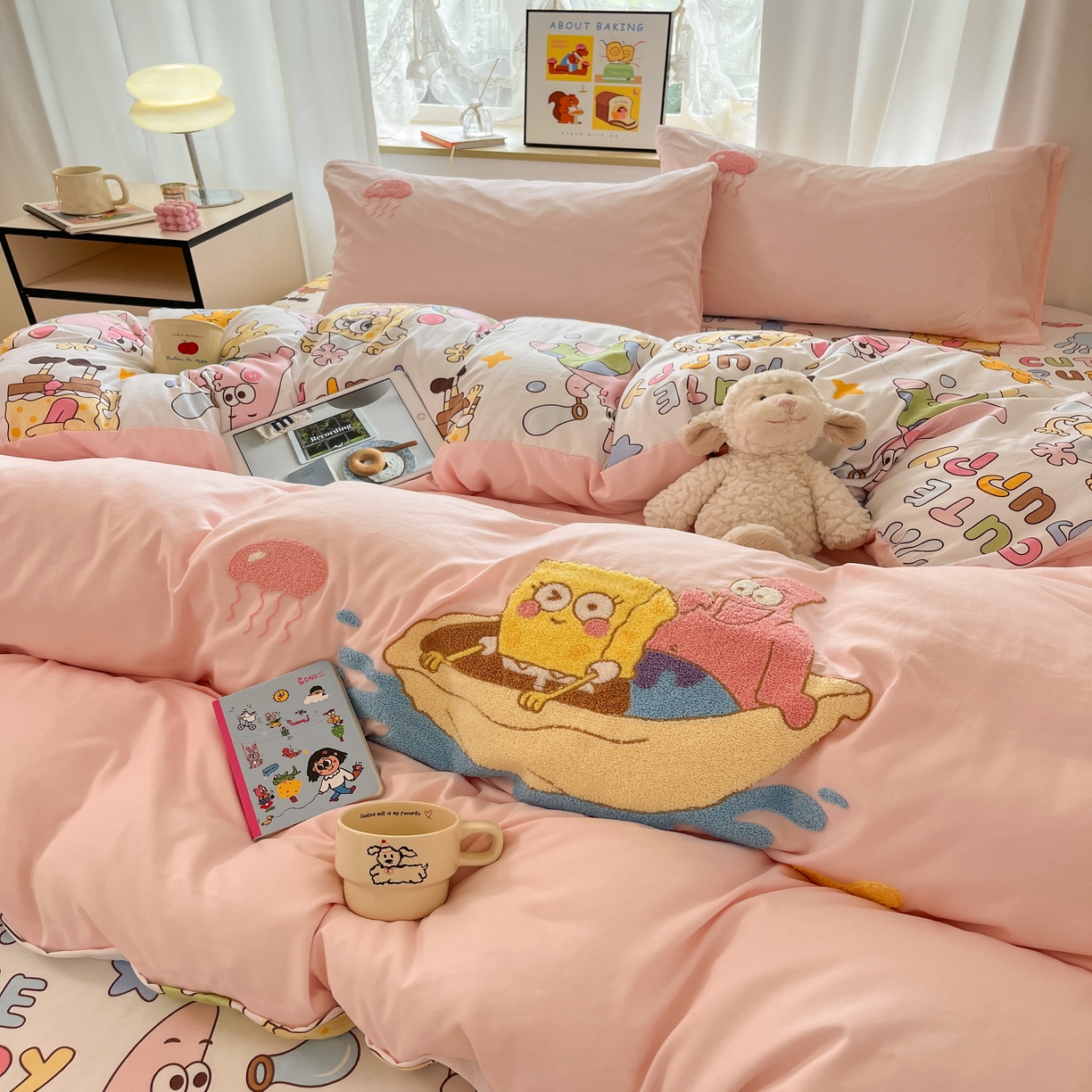 91家纺网 家纺一手货源 找家纺 云木里 2025新款亲肤舒适高克重四件套-况味 星星历险记