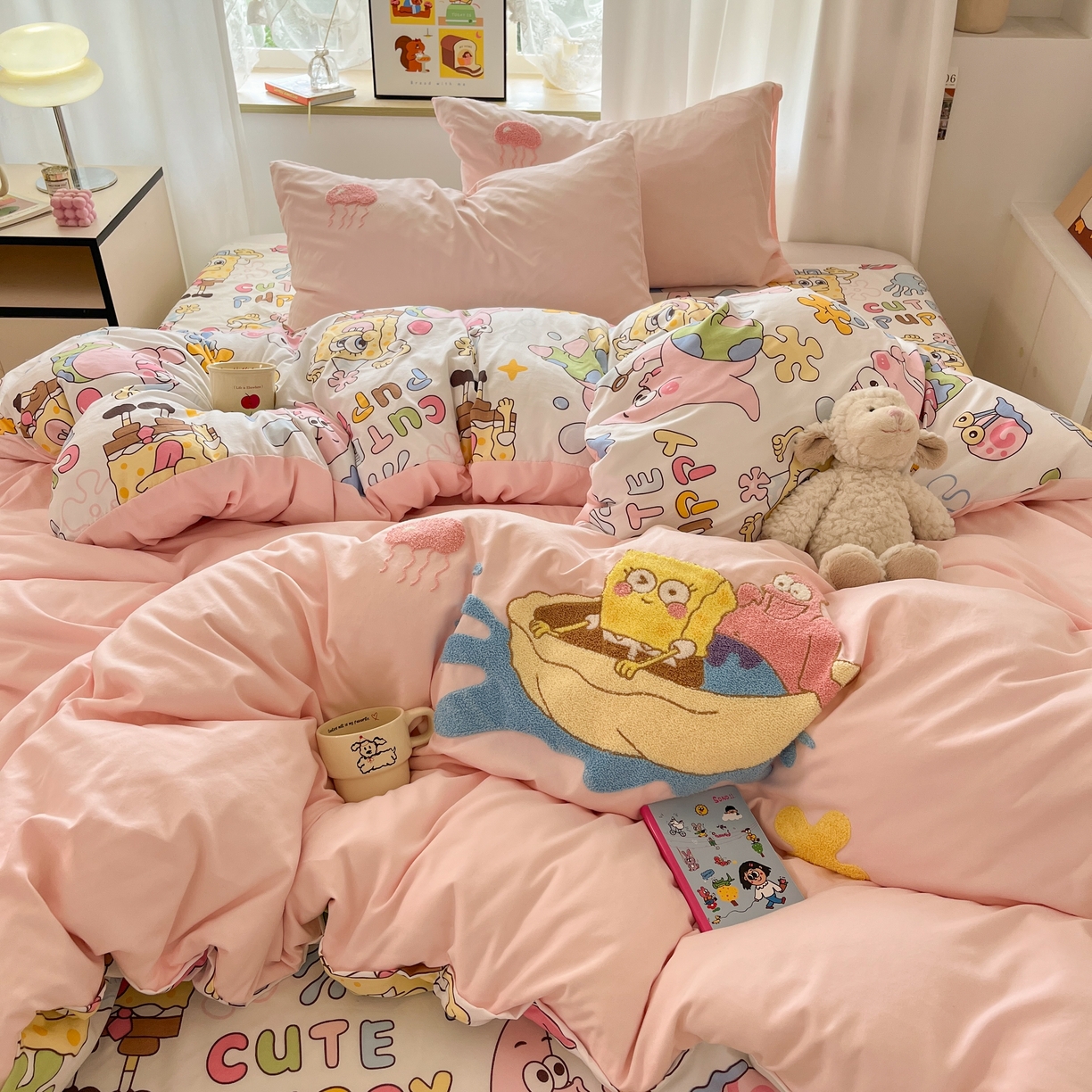 91家纺网 家纺一手货源 找家纺 云木里 2025新款亲肤舒适高克重四件套-况味 星星历险记