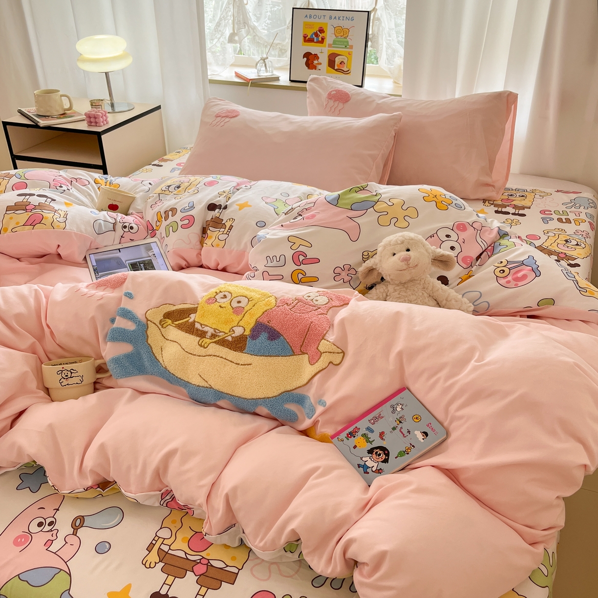 91家纺网 家纺一手货源 找家纺 云木里 2025新款亲肤舒适高克重四件套-况味 星星历险记