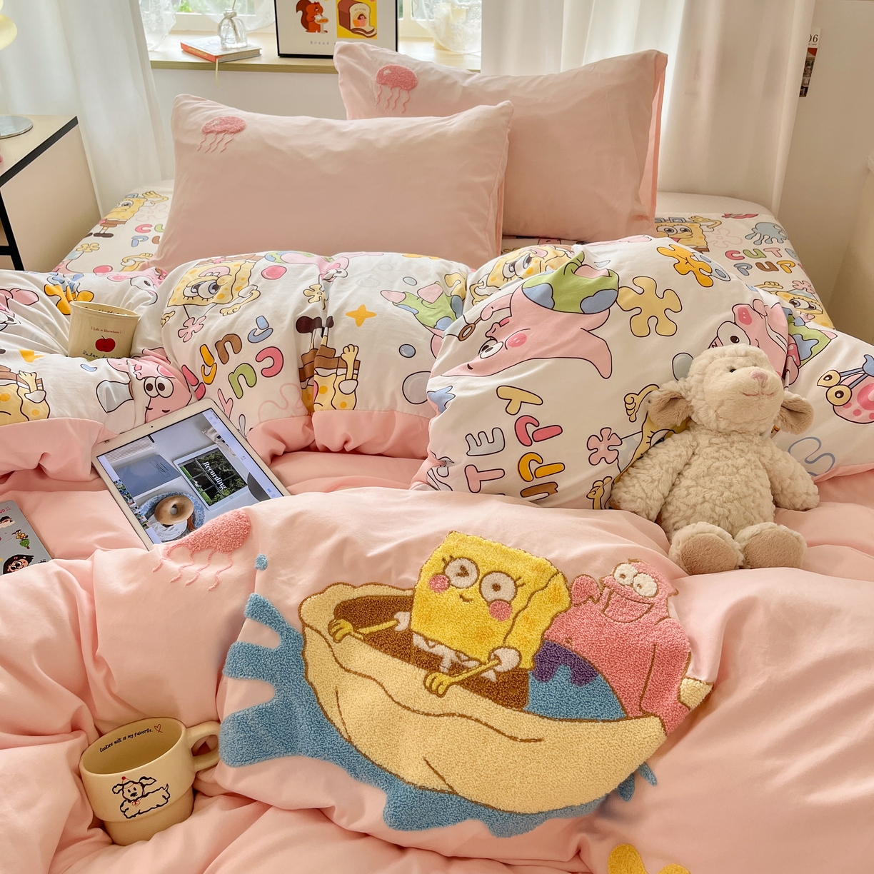 91家纺网 家纺一手货源 找家纺 云木里 2025新款亲肤舒适高克重四件套-况味 星星历险记