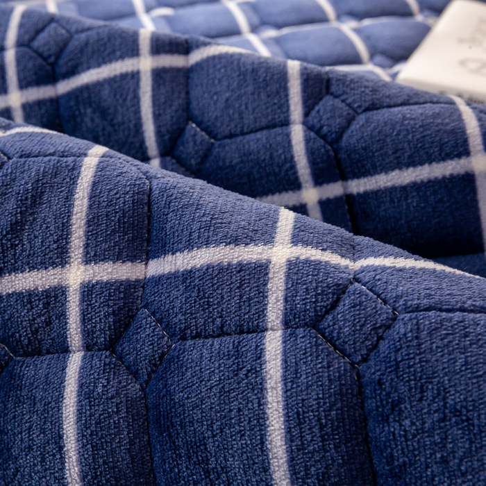 91家纺网 家纺一手货源 找家纺 宅部落 2025新款学生宿舍牛奶绒床垫保暖床褥子夹棉加厚印花床护垫 蓝调