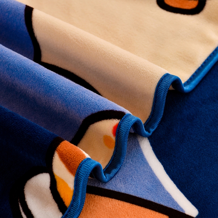 91家纺网 家纺一手货源 找家纺 居尚2025直播爆款高克重印花牛奶绒法莱绒学生三件套 嘟嘟熊