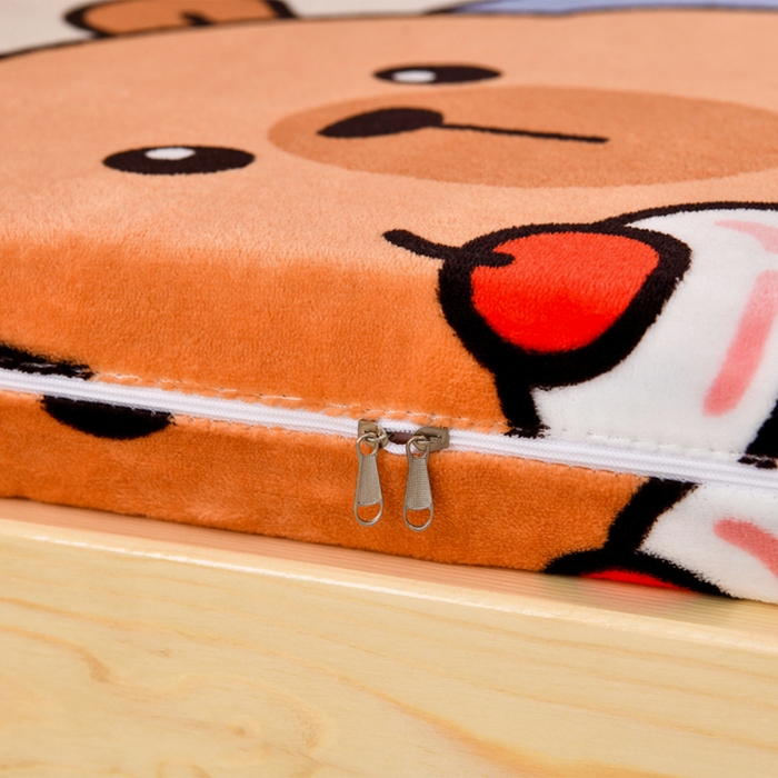 91家纺网 家纺一手货源 找家纺 居尚2025直播爆款高克重印花牛奶绒法莱绒学生三件套 嘟嘟熊