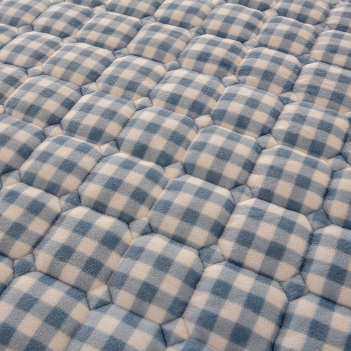 91家纺网 家纺一手货源 找家纺 宅部落 2025新款学生宿舍牛奶绒床垫保暖床褥子夹棉加厚印花床护垫 蓝小格