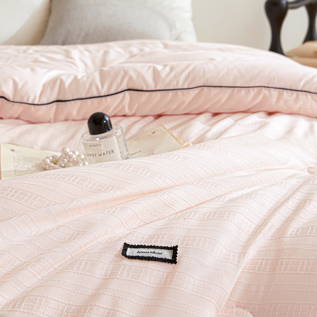 91家纺网 家纺一手货源 找家纺 寐居家纺 2025新款亲肤华夫格被子被芯 华夫格-嫩玉