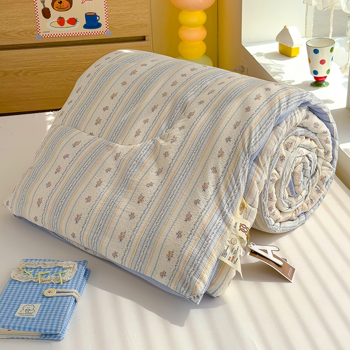 91家纺网 家纺一手货源 找家纺 （总）弗苓家纺 2025新款A类云感有氧双层纱夏被