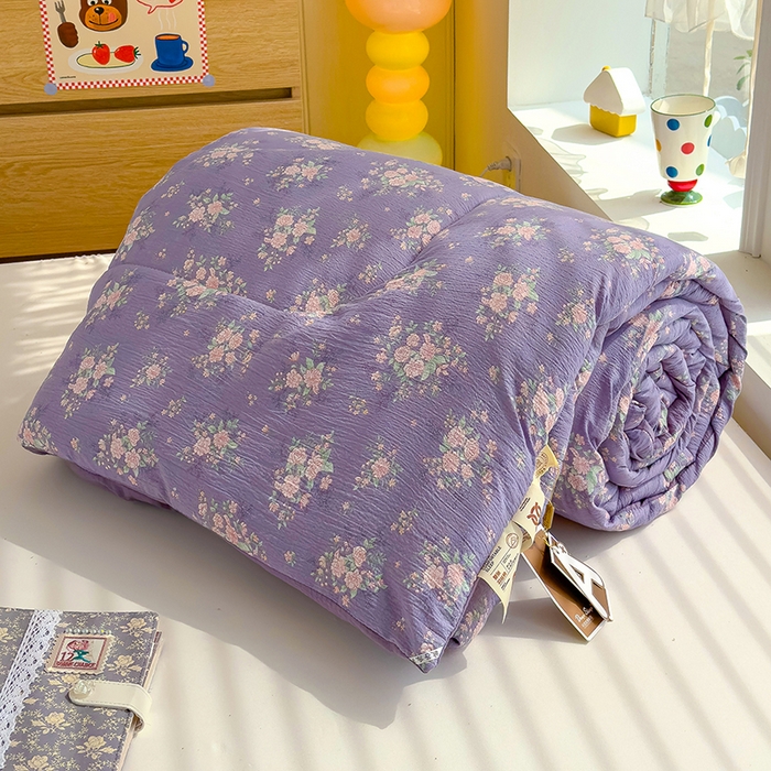 91家纺网 家纺一手货源 找家纺 （总）弗苓家纺 2025新款A类云感有氧双层纱夏被