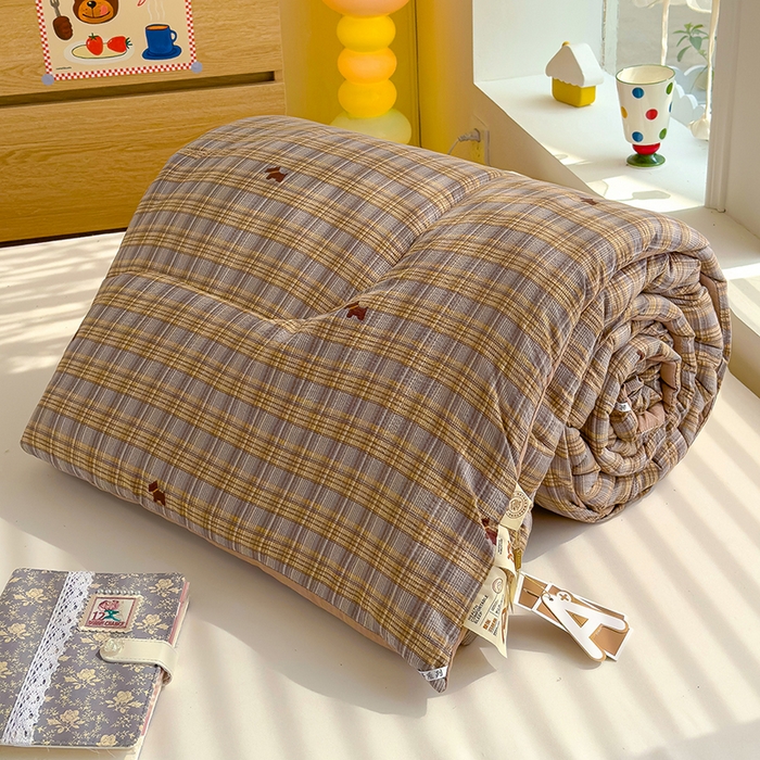 91家纺网 家纺一手货源 找家纺 （总）弗苓家纺 2025新款A类云感有氧双层纱夏被