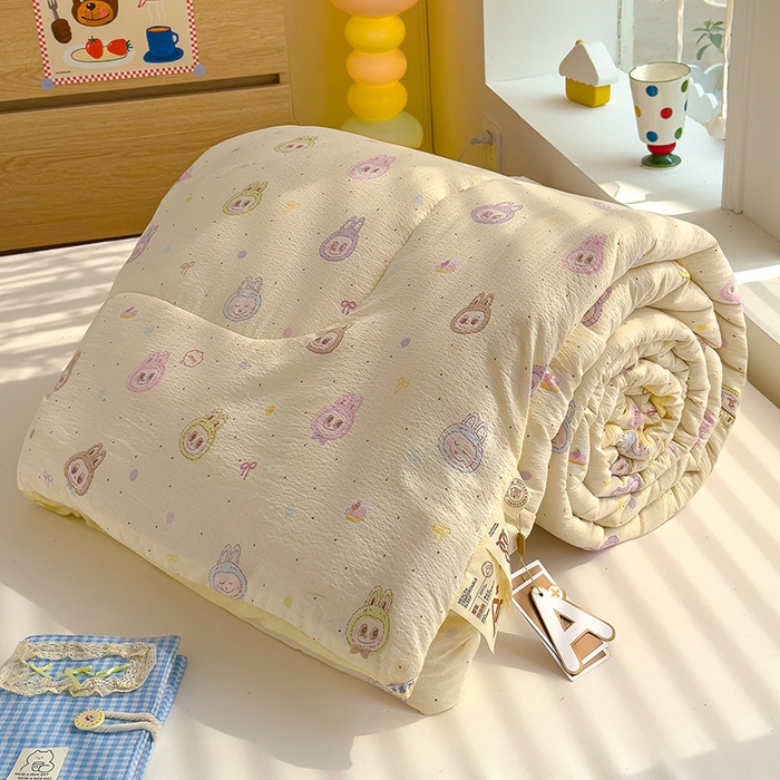 91家纺网 家纺一手货源 找家纺 （总）弗苓家纺 2025新款A类云感有氧双层纱夏被