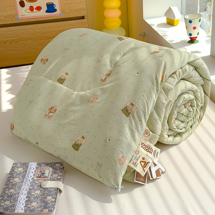 91家纺网 家纺一手货源 找家纺 （总）弗苓家纺 2025新款A类云感有氧双层纱夏被