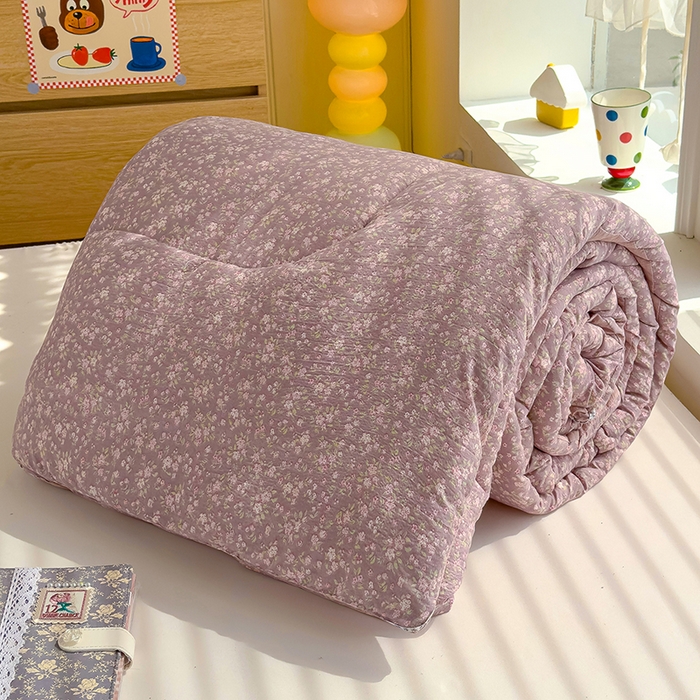 91家纺网 家纺一手货源 找家纺 （总）弗苓家纺 2025新款A类云感有氧双层纱夏被