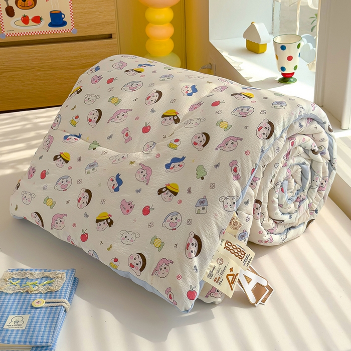 91家纺网 家纺一手货源 找家纺 （总）弗苓家纺 2025新款A类云感有氧双层纱夏被