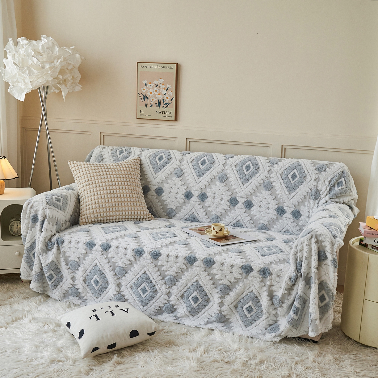 91家纺网 家纺一手货源 找家纺 （总）枋梢家纺 2025新款沙发套罩坐垫防滑轻奢高级感盖布巾阳离子波西米亚沙发巾四季通用