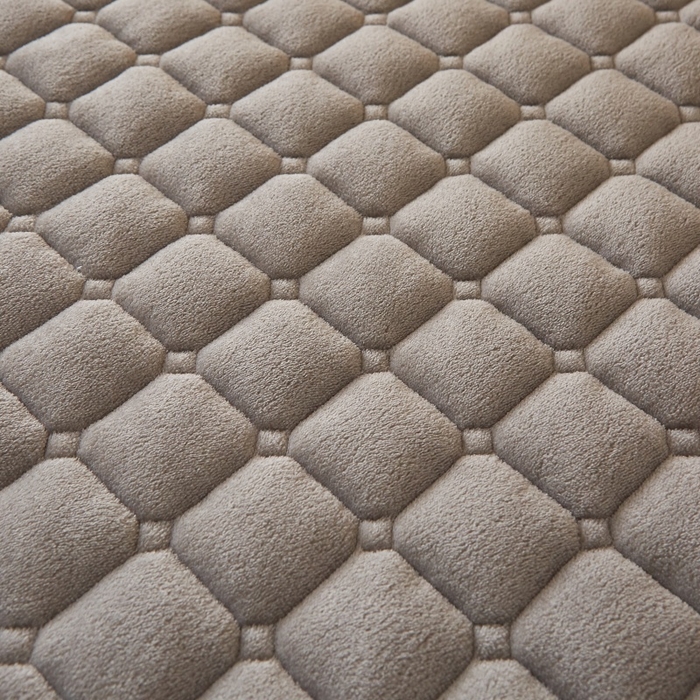 91家纺网 家纺一手货源 找家纺 奇丝雅 2025新款A类牛奶绒床褥床垫家用学生宿舍上下铺寝室软垫床护垫夹棉褥子-学生床单件 高级灰