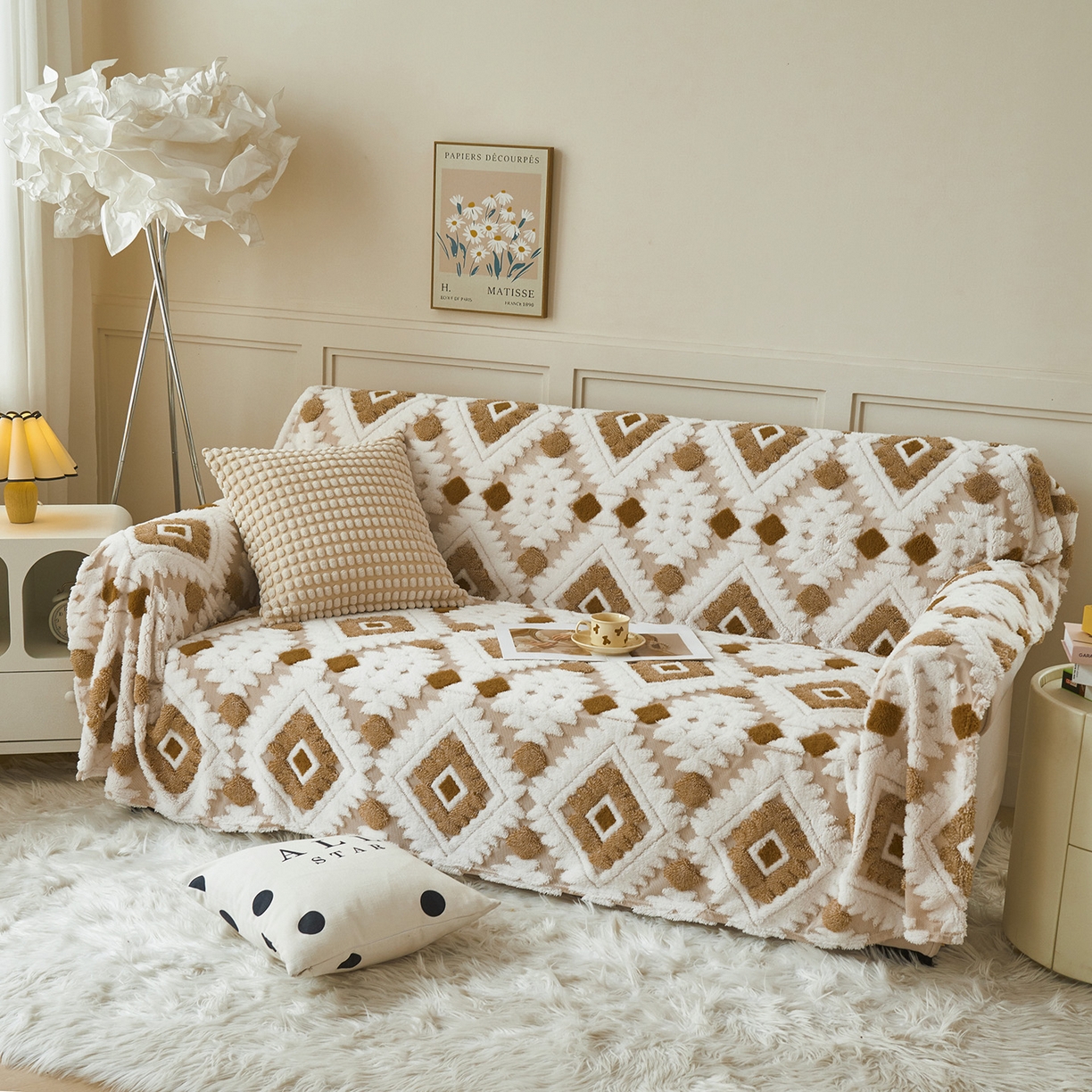 （总）枋梢家纺 2025新款沙发套罩坐垫防滑轻奢高级感盖布巾阳离子波西米亚沙发巾四季通用