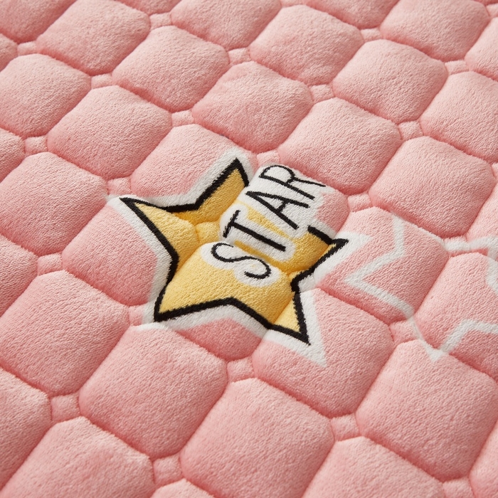 91家纺网 家纺一手货源 找家纺 奇丝雅 2025新款A类牛奶绒床褥床垫家用学生宿舍上下铺寝室软垫床护垫夹棉褥子-学生床单件 水纹星