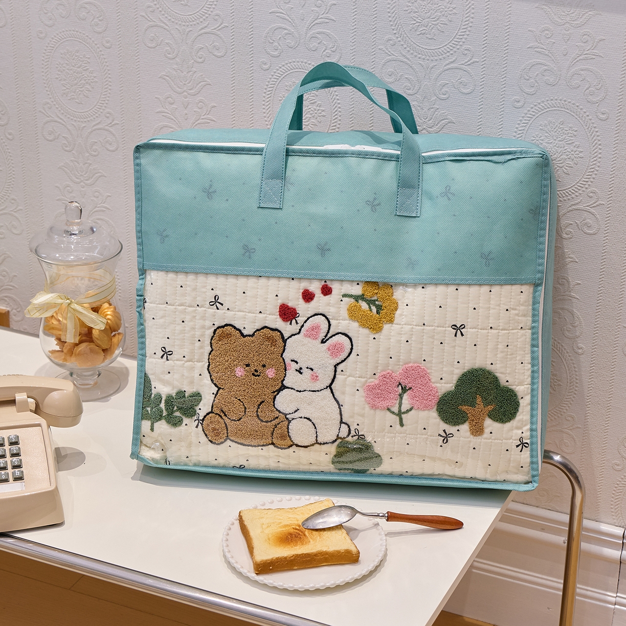 91家纺网 家纺一手货源 找家纺 鑫喜莱家纺 2025新款云朵棉毛巾绣花边款床盖三件套系列 组合图