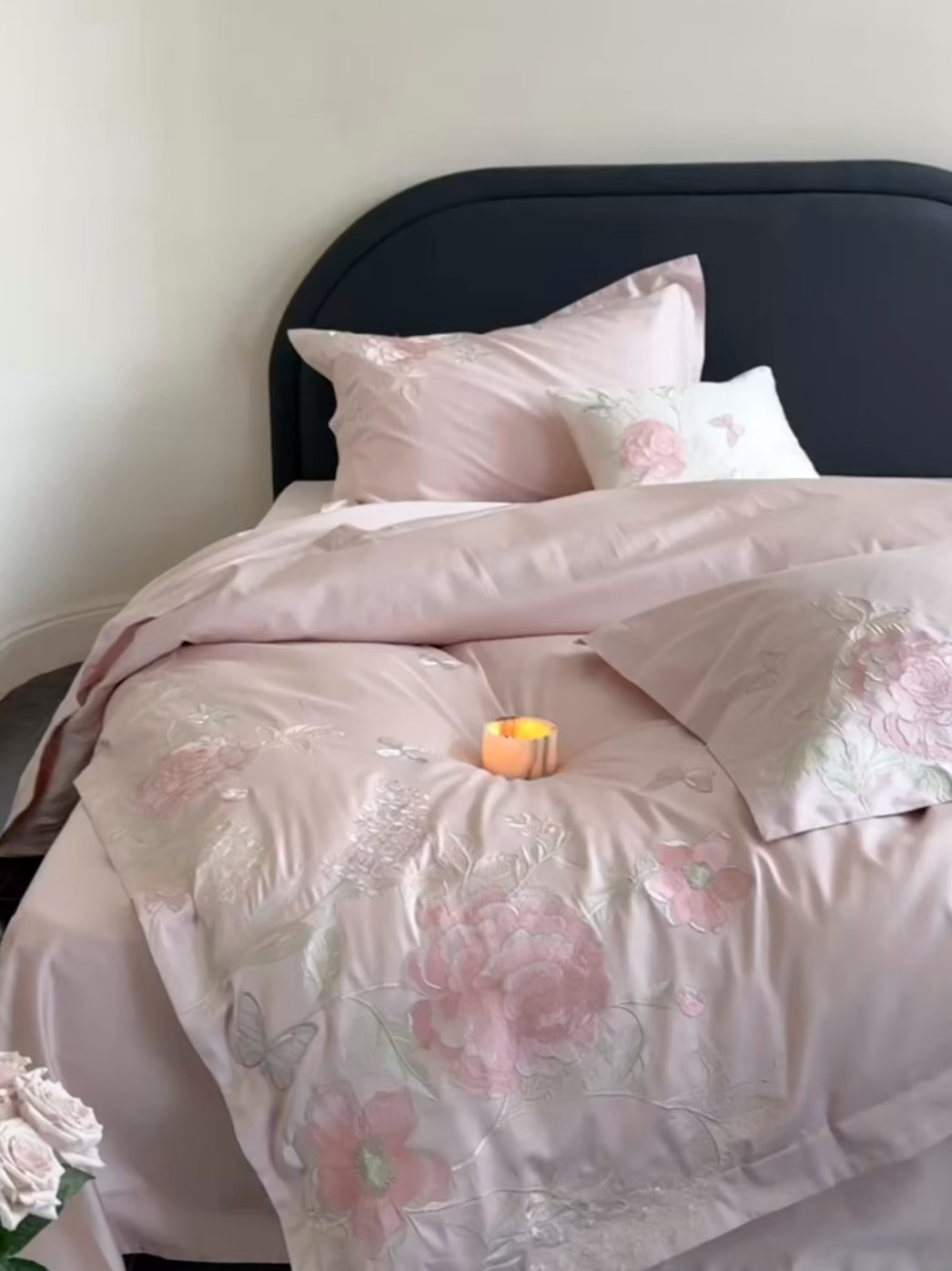 91家纺网 家纺一手货源 找家纺 （总）鹿班家居 2025新款100S长绒棉纯棉精密刺绣四件套-云间拾梦（标准会员-20元）