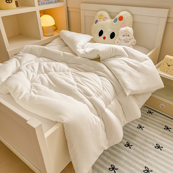 91家纺网 家纺一手货源 找家纺 梦依依 2025新款全棉小清新卡通印花系列儿童豆豆被子被芯 可拆卸款-恐龙星球