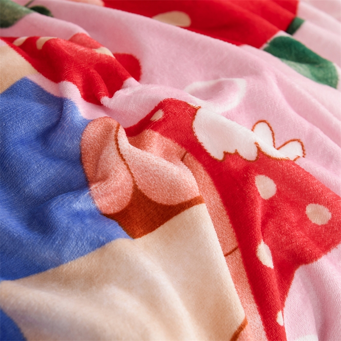 91家纺网 家纺一手货源 找家纺 宅部落 2025新款学生宿舍牛奶绒三件套宿舍三件套上下铺三件套 蘑菇小兔