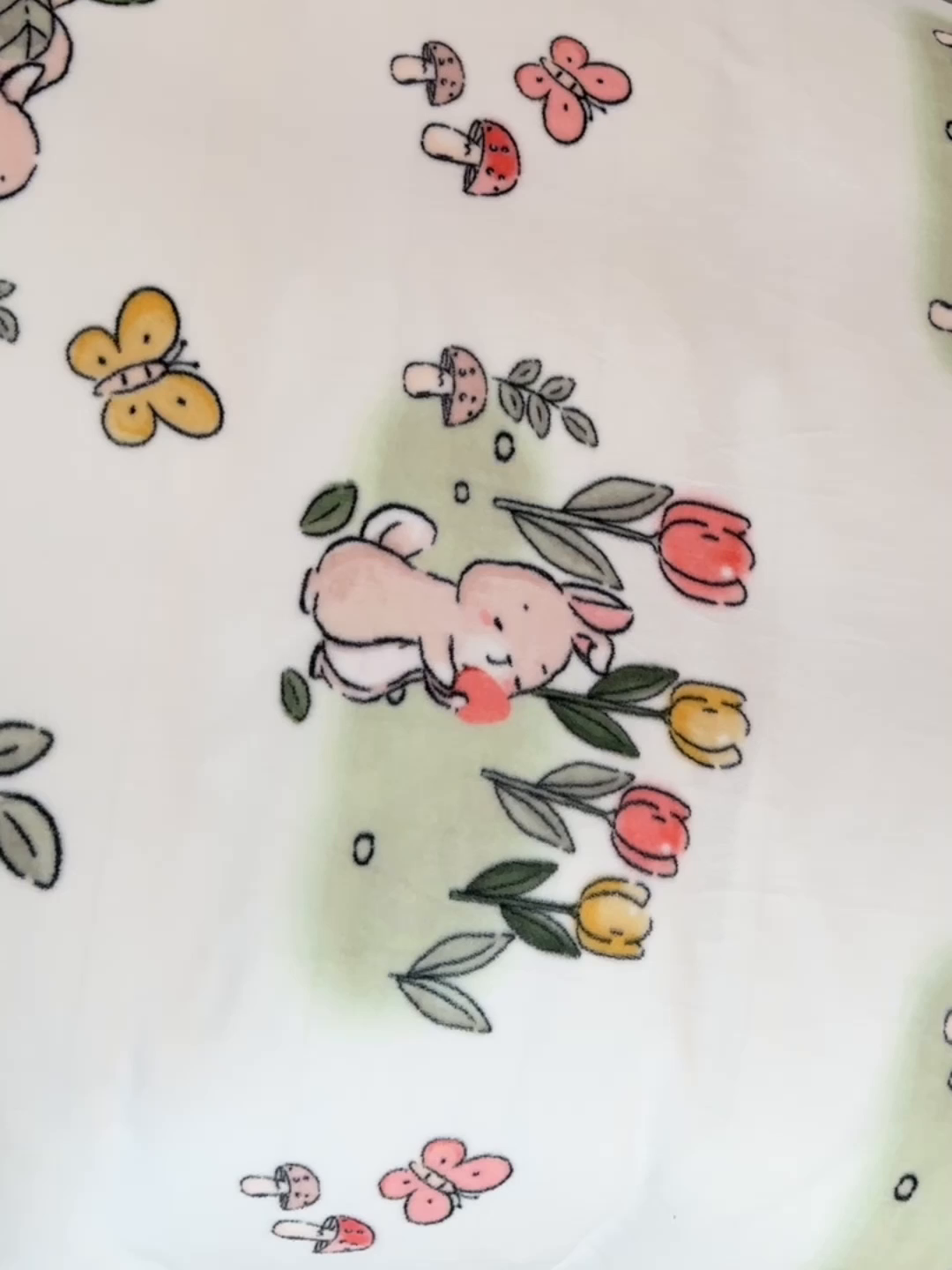 91家纺网 家纺一手货源 找家纺 宅部落 2025新款学生宿舍牛奶绒三件套宿舍三件套上下铺三件套 花丛小兔