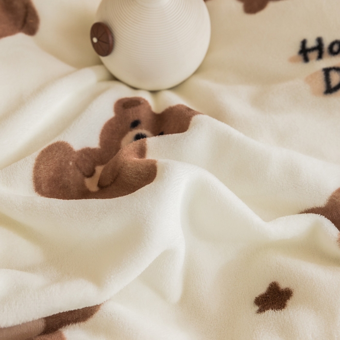 91家纺网 家纺一手货源 找家纺 宅部落 2025新款学生宿舍牛奶绒三件套宿舍三件套上下铺三件套 小棕熊