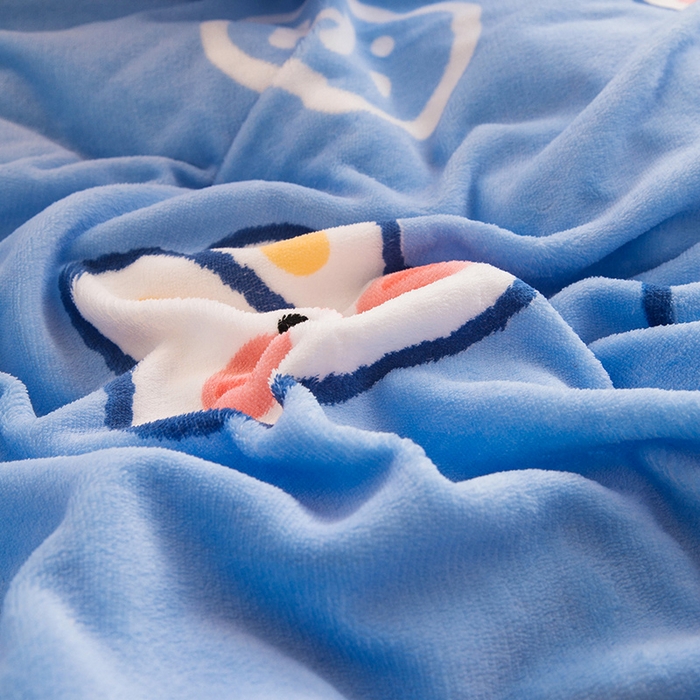 91家纺网 家纺一手货源 找家纺 宅部落 2025新款学生宿舍牛奶绒三件套宿舍三件套上下铺三件套 幸运兔