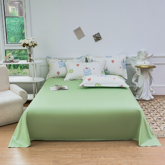 91家纺网 家纺一手货源 找家纺 （总）优纤家纺 2025新款120克磨毛斜纹卡通花卉印花植物羊绒四件套