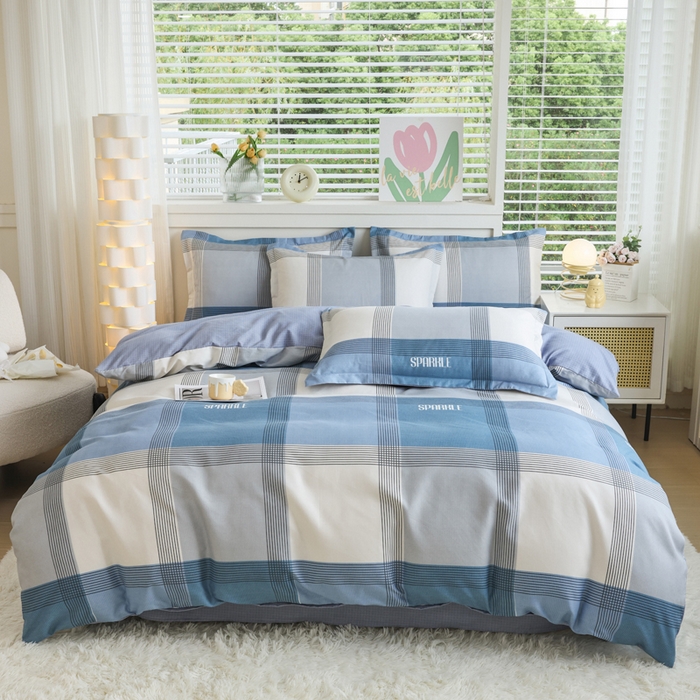 91家纺网 家纺一手货源 找家纺 （总）优纤家纺 2025新款120克磨毛斜纹卡通花卉印花植物羊绒四件套