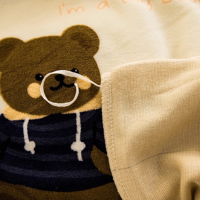 91家纺网 家纺一手货源 找家纺 宅部落 2025新款学生宿舍牛奶绒三件套宿舍三件套上下铺三件套 小睡熊