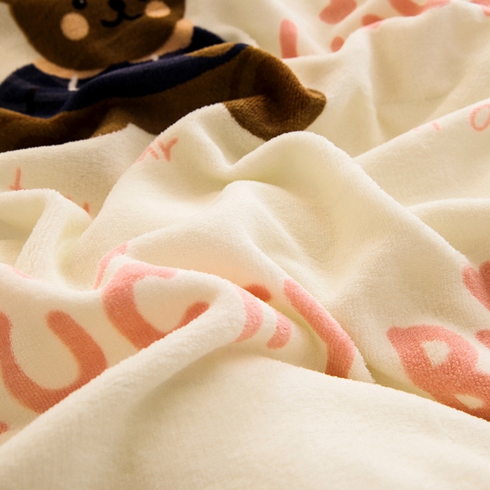 91家纺网 家纺一手货源 找家纺 宅部落 2025新款学生宿舍牛奶绒三件套宿舍三件套上下铺三件套 小睡熊