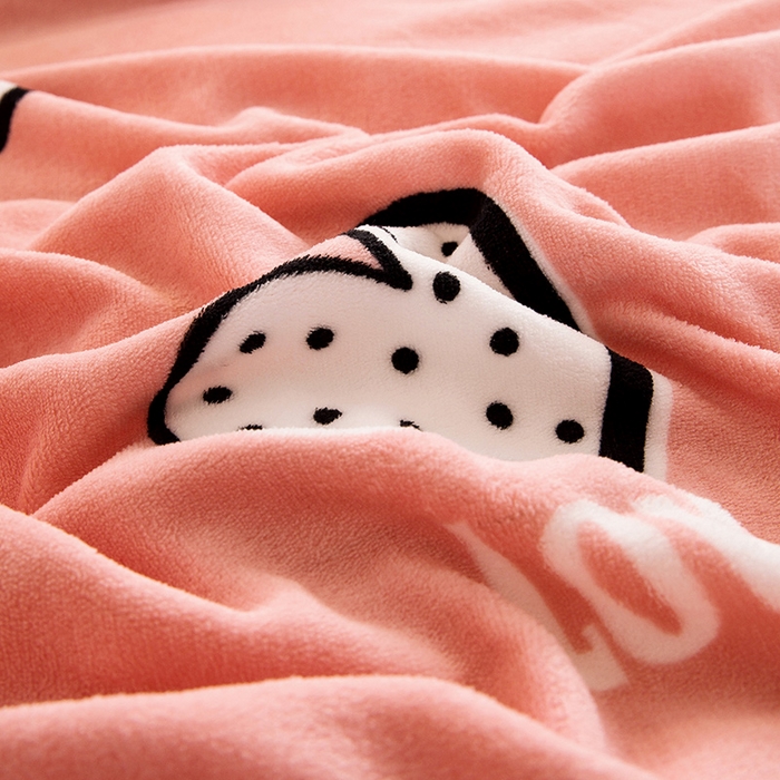 91家纺网 家纺一手货源 找家纺 宅部落 2025新款学生宿舍牛奶绒三件套宿舍三件套上下铺三件套 心动