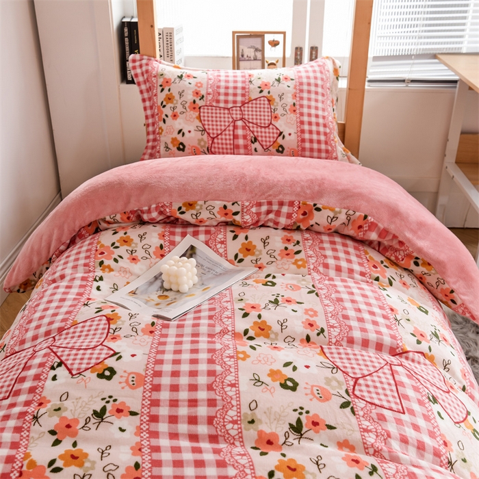 91家纺网 家纺一手货源 找家纺 宅部落 2025新款学生宿舍牛奶绒三件套宿舍三件套上下铺三件套 小时代