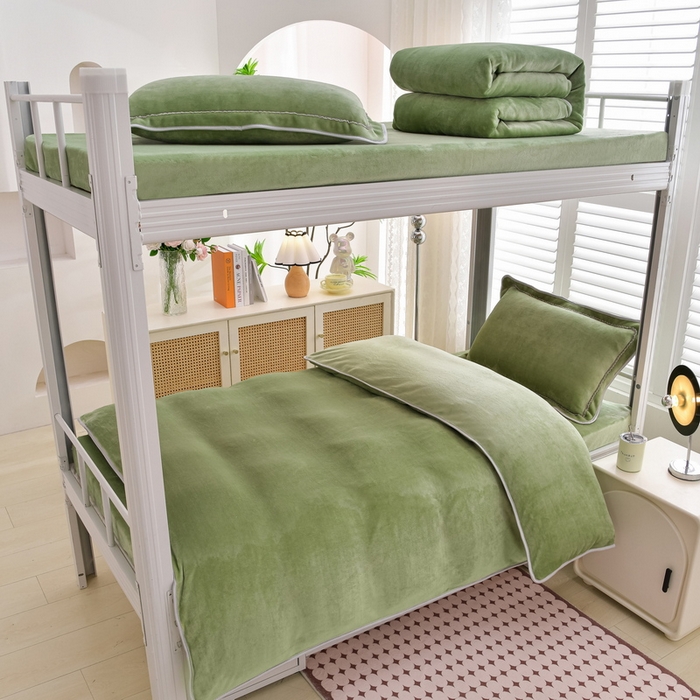 91家纺网 家纺一手货源 找家纺 （总）居尚2025直播爆款高克重印花牛奶绒法莱绒学生三件套 