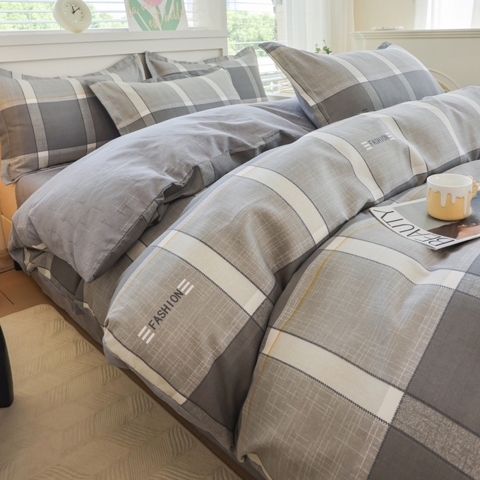 91家纺网 家纺一手货源 找家纺 优纤家纺 2025新款120克磨毛斜纹卡通花卉印花植物羊绒四件套 现代印象