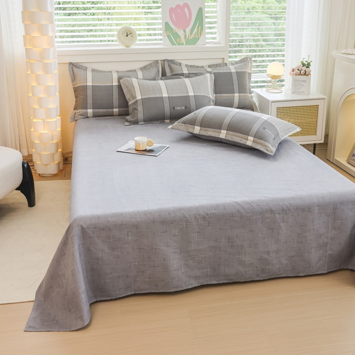 91家纺网 家纺一手货源 找家纺 优纤家纺 2025新款120克磨毛斜纹卡通花卉印花植物羊绒四件套 现代印象