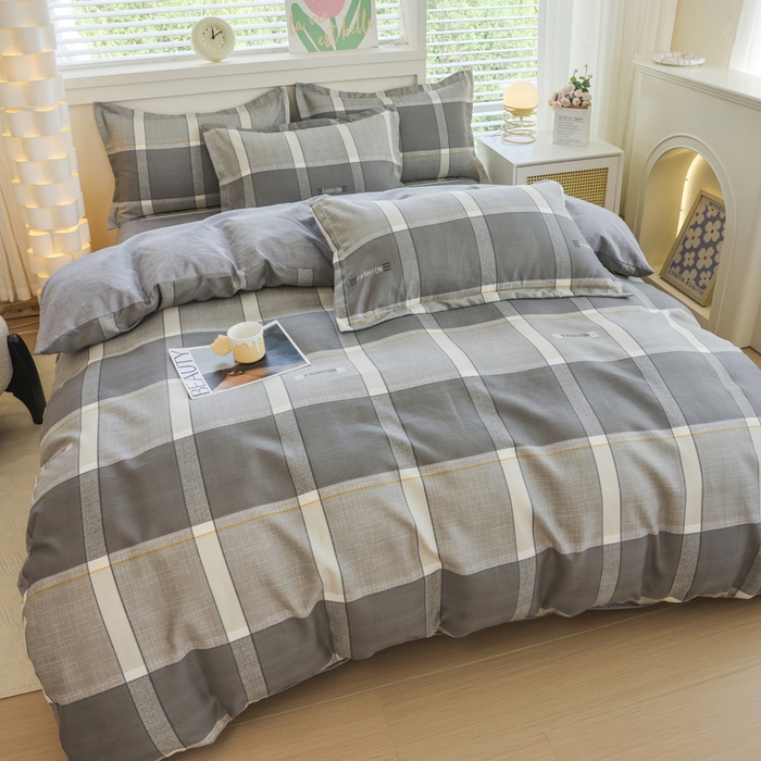 91家纺网 家纺一手货源 找家纺 优纤家纺 2025新款120克磨毛斜纹卡通花卉印花植物羊绒四件套 现代印象