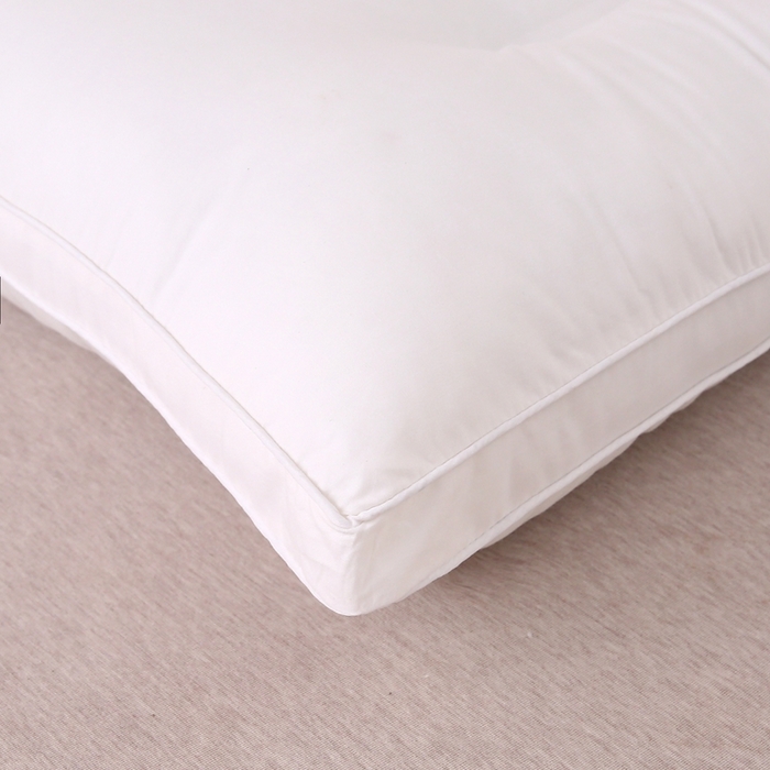 91家纺网 家纺一手货源 找家纺 珍贝家纺 2025新款全棉纯棉枕头枕芯纯棉面料三防污渍酒店软枕护颈枕 全棉三防羽丝枕-中枕