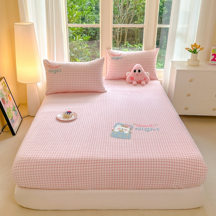 91家纺网 家纺一手货源 找家纺 （总）布柔 2025新款高克重双层纱仿麻皱皱纱原麻床笠