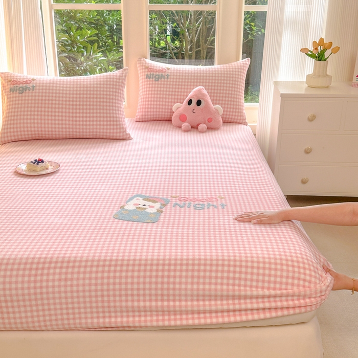 91家纺网 家纺一手货源 找家纺 （总）布柔 2025新款高克重双层纱仿麻皱皱纱原麻床笠