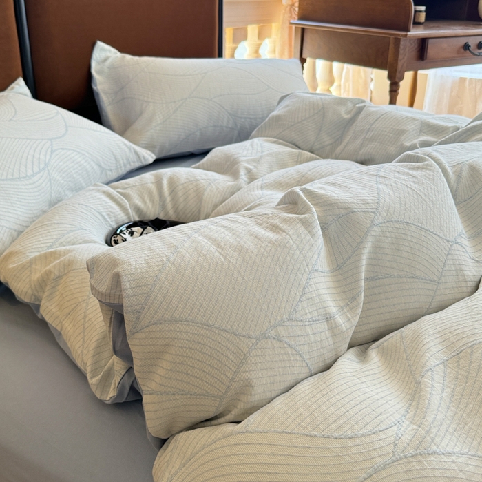 91家纺网 家纺一手货源 找家纺 眠博士 2025新款60s长绒棉纯棉提花磨毛被套单被套被套单品 提花磨毛单被-雾切兰