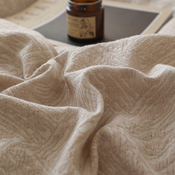 91家纺网 家纺一手货源 找家纺 眠博士 2025新款60s长绒棉纯棉提花磨毛被套单被套被套单品 提花磨毛单被-缤纷咖