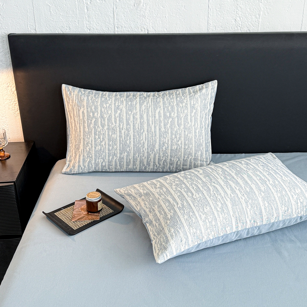 91家纺网 家纺一手货源 找家纺 眠博士 2025新款60s长绒棉纯棉提花磨毛被套单被套被套单品 提花磨毛单被-流光蓝