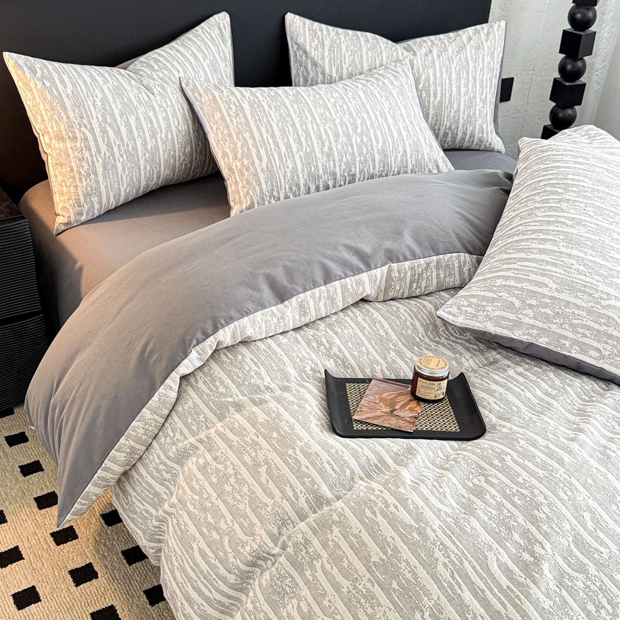 91家纺网 家纺一手货源 找家纺 （总）眠博士 2025新款60s长绒棉纯棉提花磨毛四件套