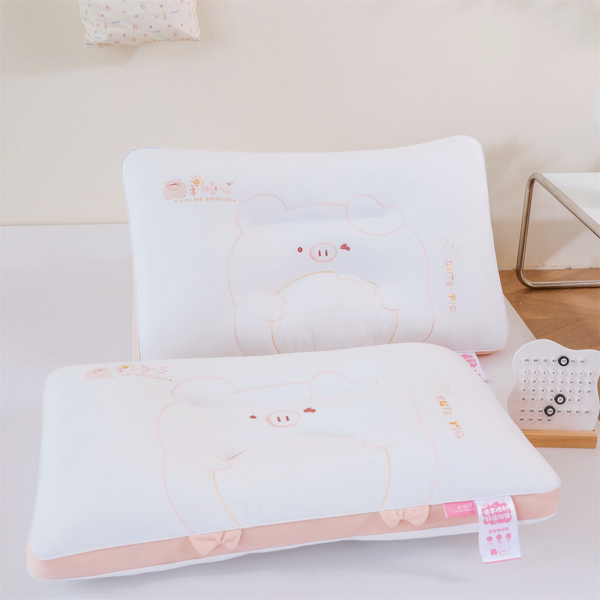 91家纺网 家纺一手货源 找家纺 （总）麦肯锡 2025新款诸事顺心定型亲子枕枕头枕芯